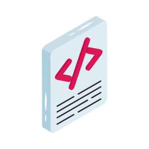 Coding File, File Format, Filetype, File Extension, Document icon