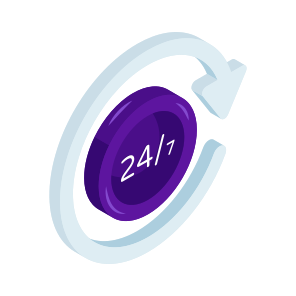 Customer Support, Hr, Round The Clock, Hr Service, Hr Support, Clockwise icon