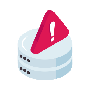 Database Error, Db Alert, Db Warning, Db Caution, Data Alert, icon