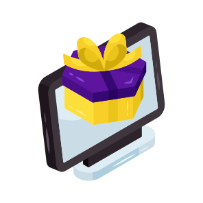 Digital Gift, Online Gift, Online Present, Digital Present, Giftbox icon