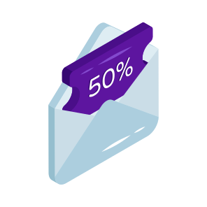 Discount Mail, % Discount Mail, Email, Correspondence, Letter, Inbox icon