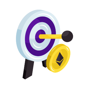Ethereum Target, Eth Target, Financial Target, Money Goal, Currency Target icon