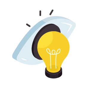 Idea Monitoring, Idea Inspection, Idea Visualization, Creative Idea, Innovation icon