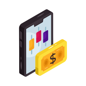 Mobile Data Analytics, Infographic, Statistics, Mobile Chart, Mobile Graph icon