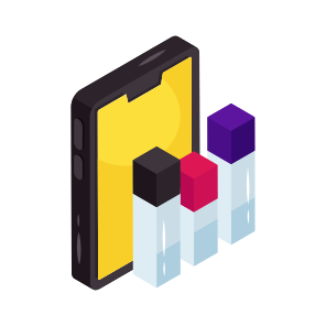 Mobile Data Analytics, Online Infographic, Online Statistics, Business Chart, Business Graph icon