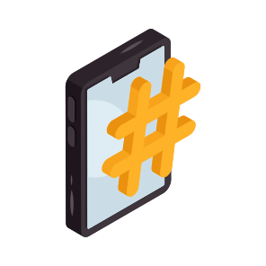 Mobile Hashtag, Octothorpe, Hash Mark, Mobile Hash, Number Sign, icon