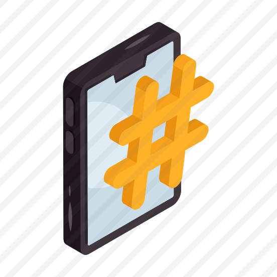Mobile Hashtag, Octothorpe, Hash Mark, Mobile Hash, Number Sign, preview