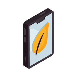 Mobile Leaf, Mobile Eco, Mobile Ecology, Eco App, Online Leaf icon