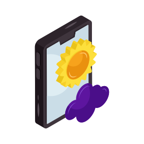 Mobile Weather App, Mobile Forecast, Mobile Overcast, Meteorology, Online Weather Forecast icon