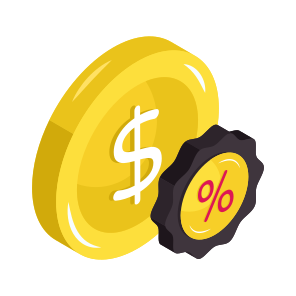 Money Discount, Financial Discount, Dollar Coin, Economy, Sale, icon