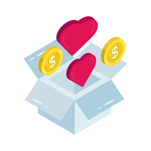Money Parcel, Package, Carton, Box, Cardboard icon