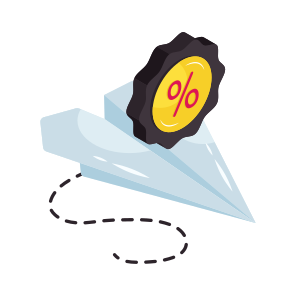 Send Discount Message, Send Mail, Mail, Message, Paper Plane icon