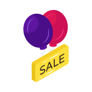 Shopping Discount, Shopping Sale, Sale Balloons, Commerce, Discount Sale, icon