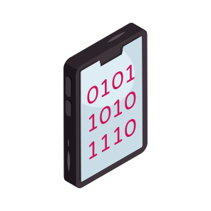 Mobile Binary Data, Binary Code, Digital Code, Software Development, Html Programming icon