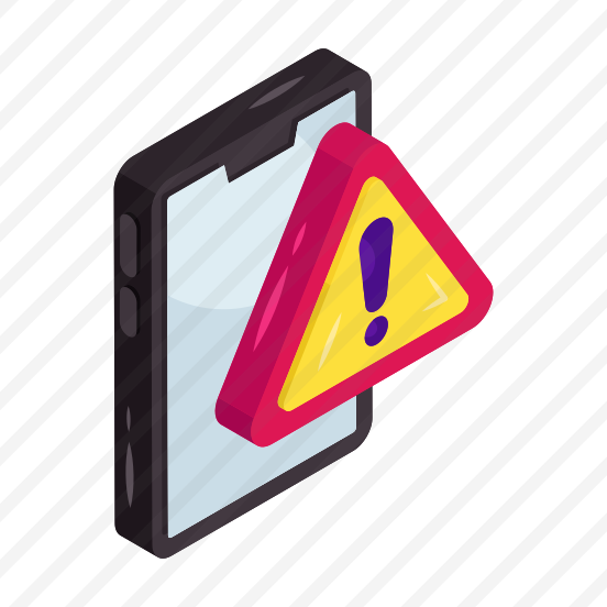 Mobile Error, Mobile Alert, Mobile Warning, Phone Warning, Phone Error preview
