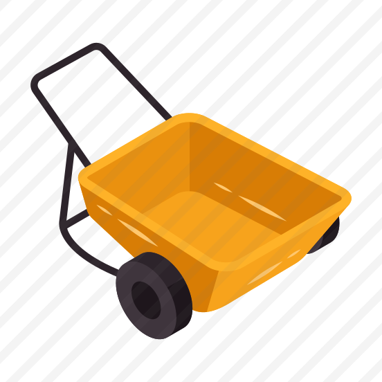Mulch, Dirt Carrier, Wheelbarrow, Pushcart, Handcart, preview