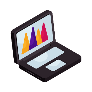 Online Data Analytics, Online Infographic, Online Statistics, Business Data, Business Chart icon