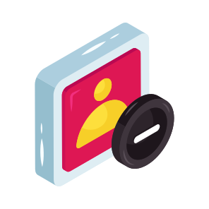 Remove Profile, Remove Account, Delete Profile, Delete Account, Remove User icon