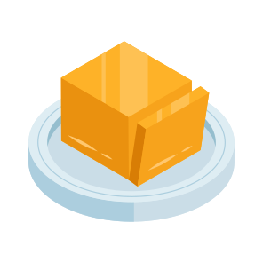 Butter Block, Dairy Product, Food,cheese Block, Cheese Slice icon