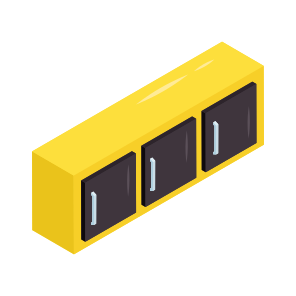 Cabinets, Drawers, Storage Boxes, Kitchen Cabins Interior Fitting icon