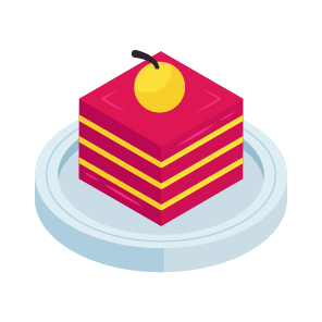 Cake, Edible, Pancake, Cherry Cake, Bakery Item, icon