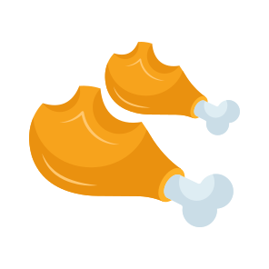 Drumsticks, Chicken Piece, Leg Piece, Spicy Food, Edible icon