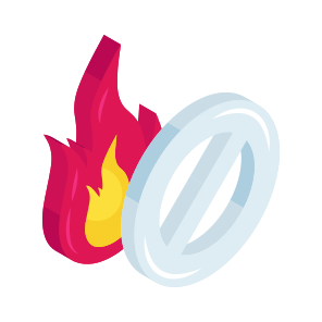 Fire Prohibition, Flame, Burning, Combustion, Blaze icon