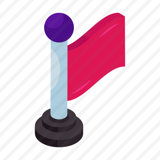 Flag, Flagpole, Streamer, Sports Flag, Isometric Flag preview