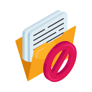 Folder Ban, Document, Doc, Archive, Binder icon