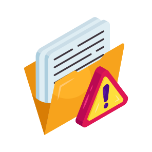 Folder Error, Document, Doc, Archive, Binder Error icon