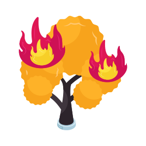 Forest Fire, Tree Burning, Forest Burning, Bushfire, Disaster icon