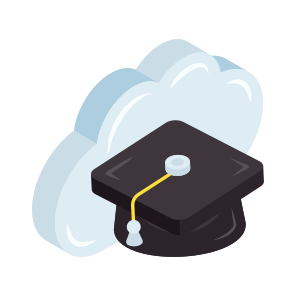 Cloud Education, Cloud Learning, Cloud Technology, Cloud Computing, Cloud Knowledge icon