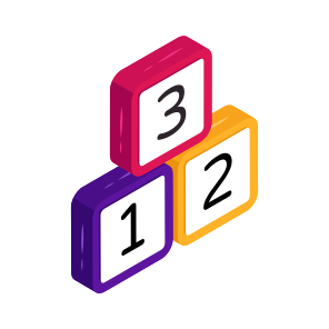 Counting Blocks, Counting Learning, Basic Education, Kindergarten, Basic Learning, icon