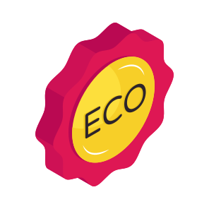 Eco Badge, Eco Sticker, Eco Coupon, Eco Label, Ecology Sticker icon