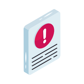 File Error, File Alert, File Warning, Document Error, Warning Doc icon