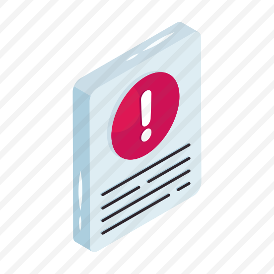 File Error, File Alert, File Warning, Document Error, Warning Doc preview