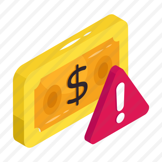Financial Warning, Money Warning, Cash Error, Money Error, Money Alert preview