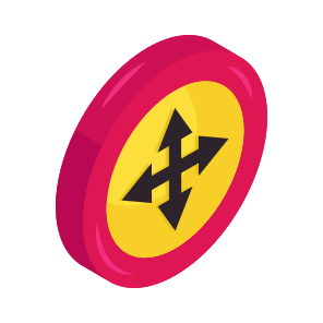 Four Direction Arrows, Arrowheads, Pointing Arrows, Directional Arrows, Navigation Arrows icon