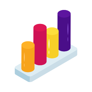 Bar Chart, Bar Graph, Online Data Analytics, Statistics, Infographic, icon