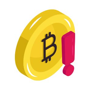 Bitcoin Error, Cryptocurrency, Crypto, Btc, Digital Currency icon