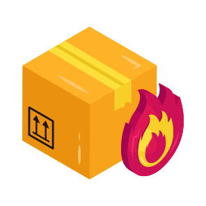 Carton, Package Burning, Parcel Burning, Box, Logistic Delivery icon