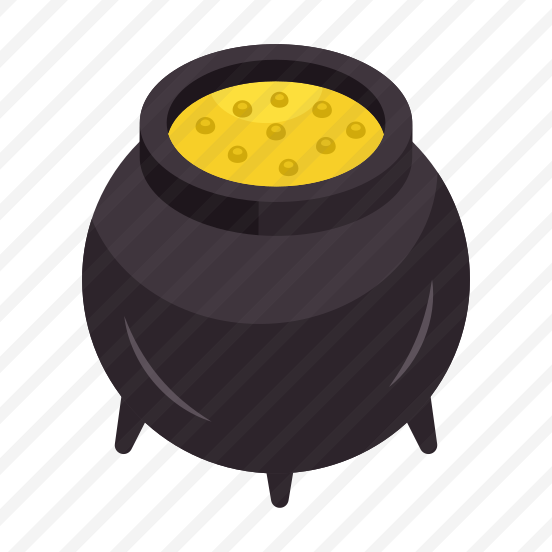 Cauldron, Cooking Pot, Halloween Kawaii, Sorcery, Halloween Cooking preview