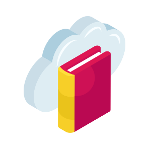 Cloud Book, Cloud Education, Cloud Library, Cloud Technology, Cloud Computing, icon