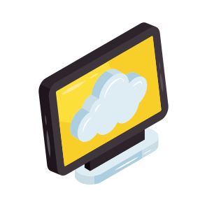 Cloud Computer, Cloud Devices, Cloud Technology, Cloud Computing, Cloud Monitor icon