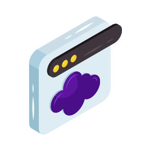 Cloud Website, Cloud Webpage, Cloud Web, Cloud Computing , Cloud Technology icon