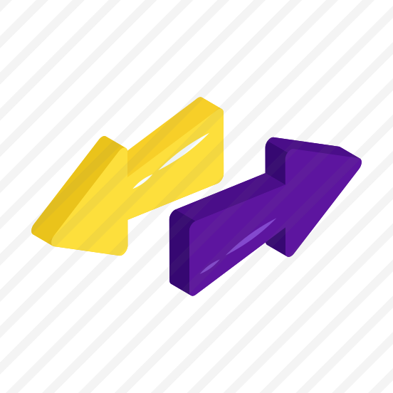 Directional Arrow, Navigational Arrow, Arrowhead, Pointing Arrow, Opposite Direction Arrows preview