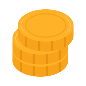 Dollar Coin, Cash Coin, Money Coin, Coin Heap, Currency Coin icon