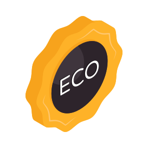 Eco Badge, Eco Sticker, Eco Coupon, Eco Label, Ecology Sticker icon