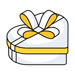 Heart Gift Box, Carton, Wrapped Package, Present, Surprise, icon