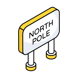 North Pole, Roadboard, Signboard, Info Board, Guideboard icon
